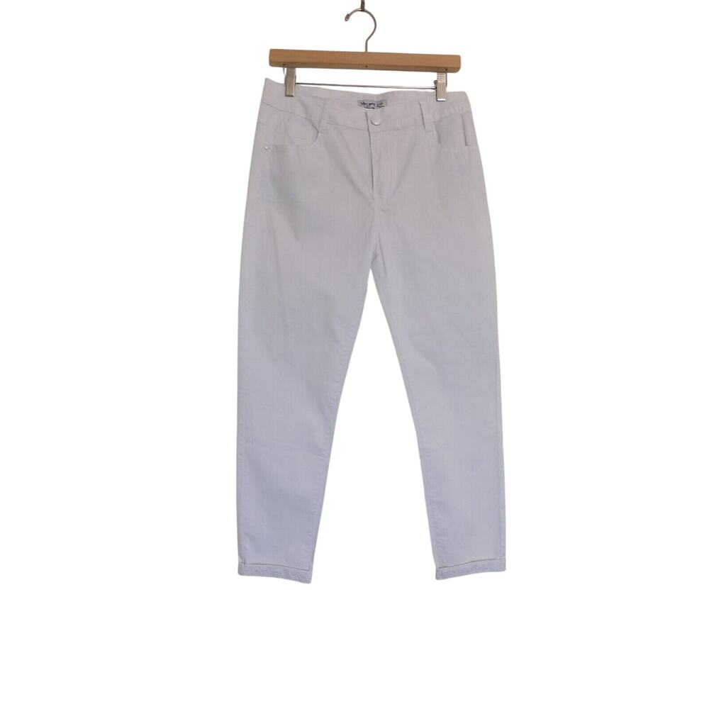 Miss Good white pants cropped size Italy 48 USA 12 NWT